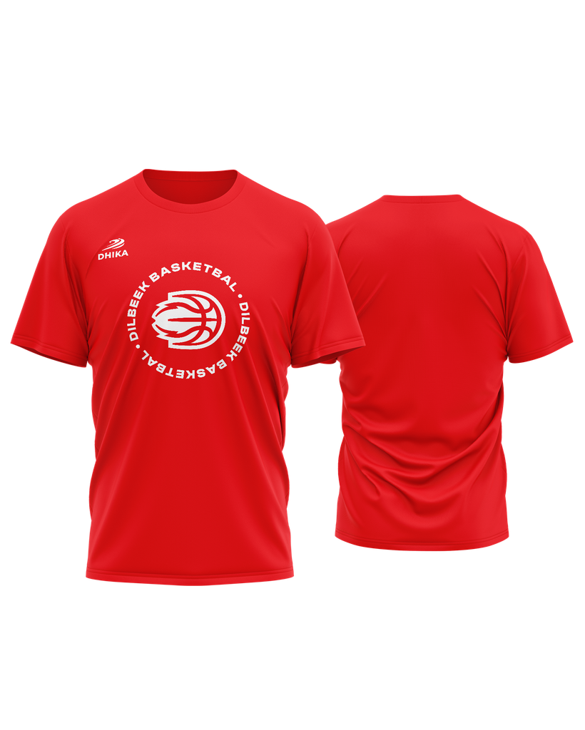 T-shirt Dilbeek Basketbal "Player" - Red