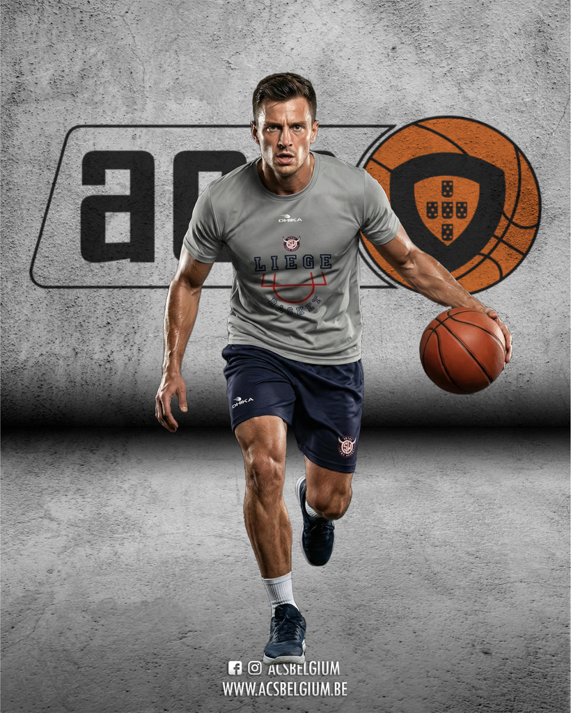 T-shirt RSW Liège Basket "Playground" - Grey
