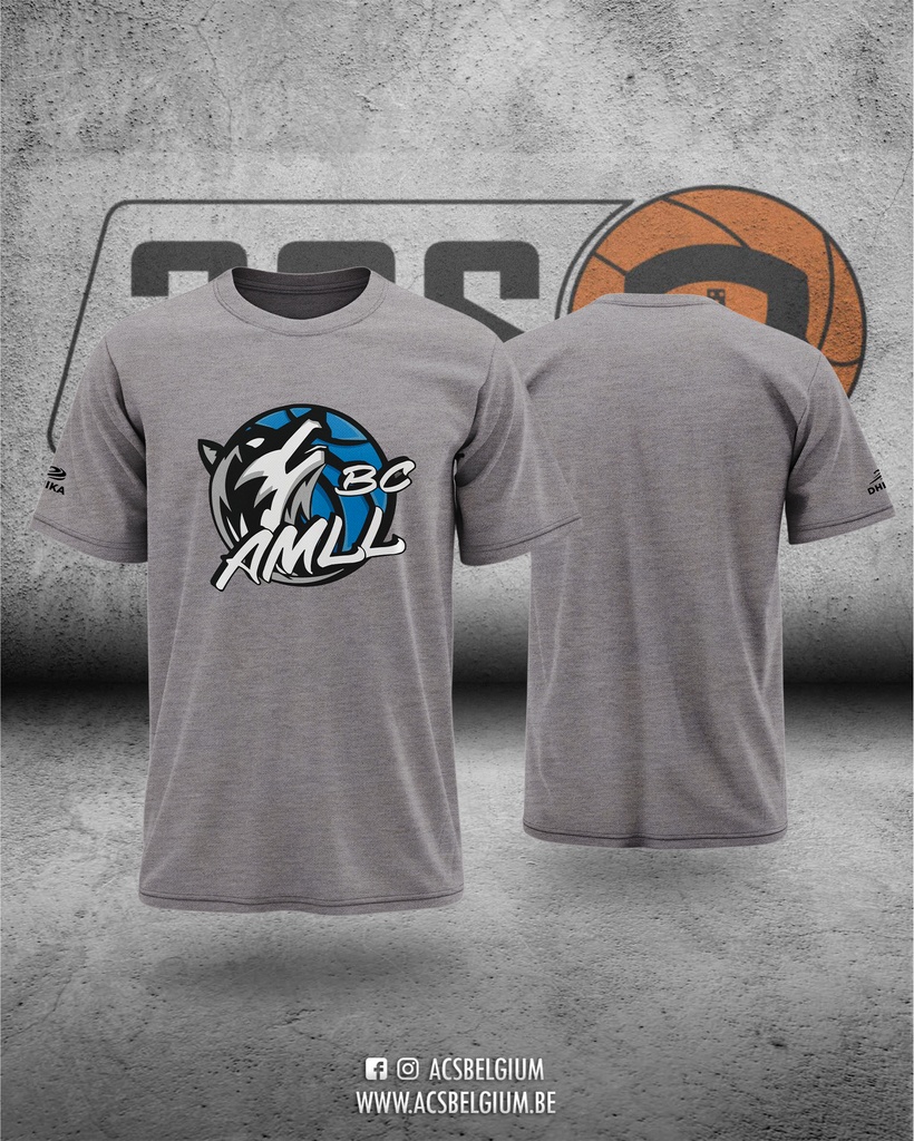 T-shirt BC La Louvière "Fan" - Grey
