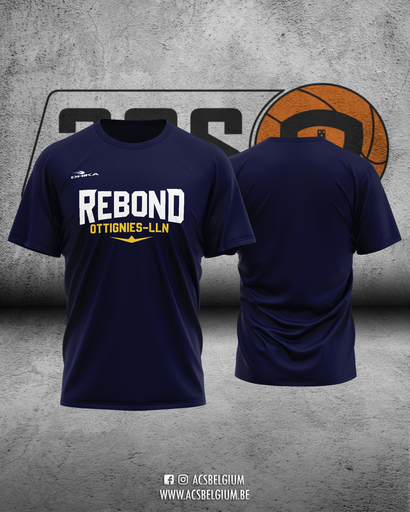 T-shirt Ottignies "Fan" - Navy