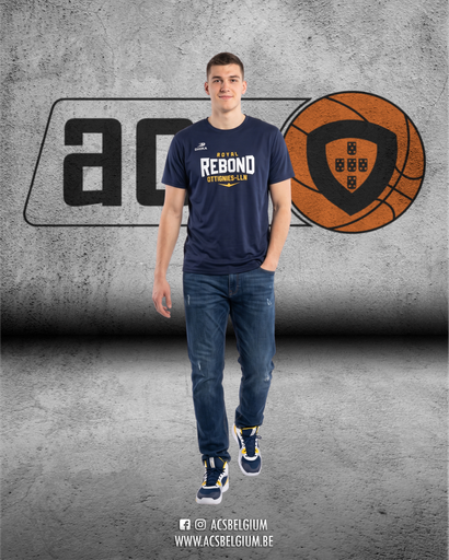 T-shirt Rebond Ottignies "Fan" - Navy