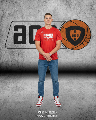 T-shirt BC Braine-le-Château "Fan" - Red