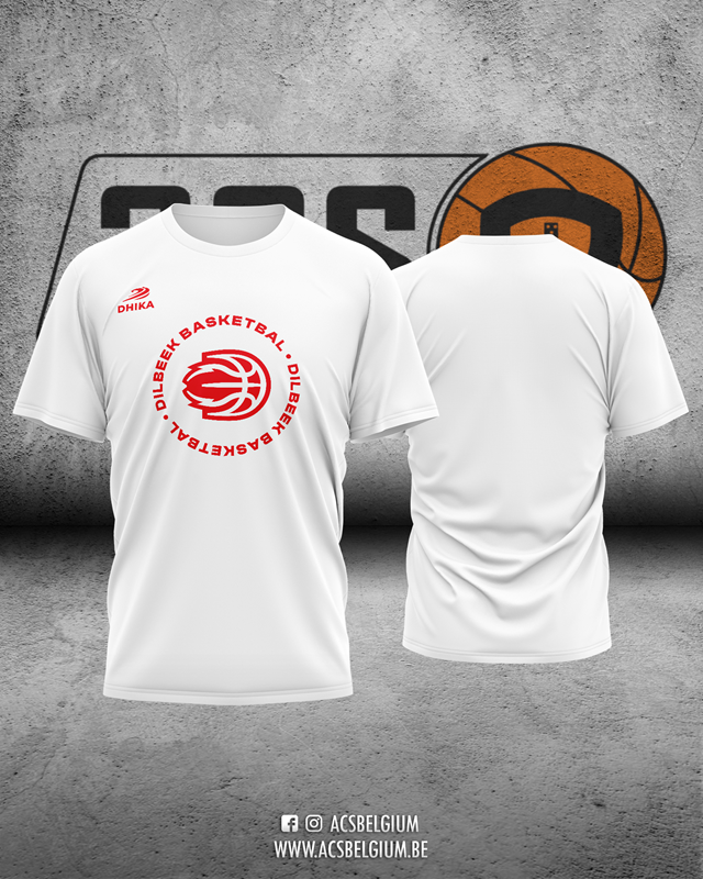 T-shirt Dilbeek Basketbal "Player" - White