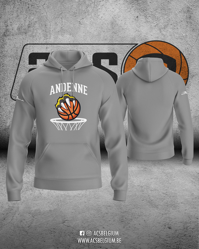 Sweat Cap Andenne Basket "Fan" - Grey